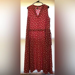 Anne Klein Red and Floral Dress size 1x